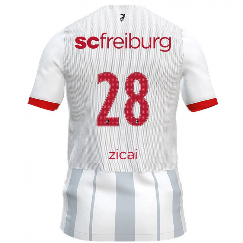 Danxen Heren Cora Zicai #28 Wit Grijs Uitshirt Uittenue 2024/25 T-Shirt