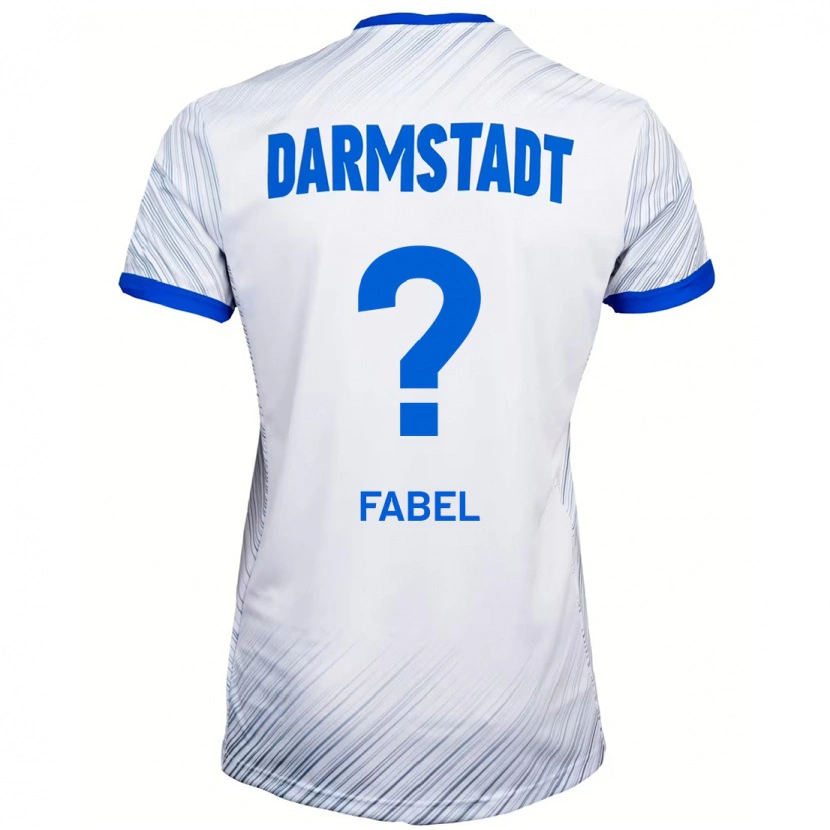 Danxen Heren Lukas Fabel #0 Wit Blauw Uitshirt Uittenue 2024/25 T-Shirt