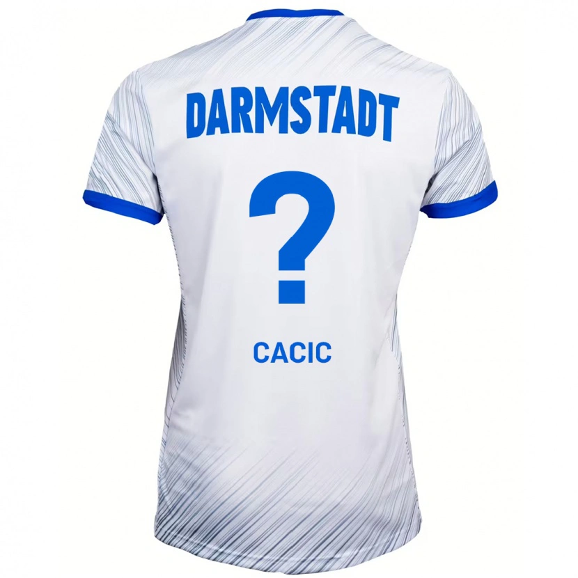 Danxen Heren Antonio Cacic #0 Wit Blauw Uitshirt Uittenue 2024/25 T-Shirt