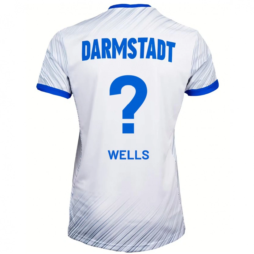 Danxen Heren Finnley Wells #0 Wit Blauw Uitshirt Uittenue 2024/25 T-Shirt