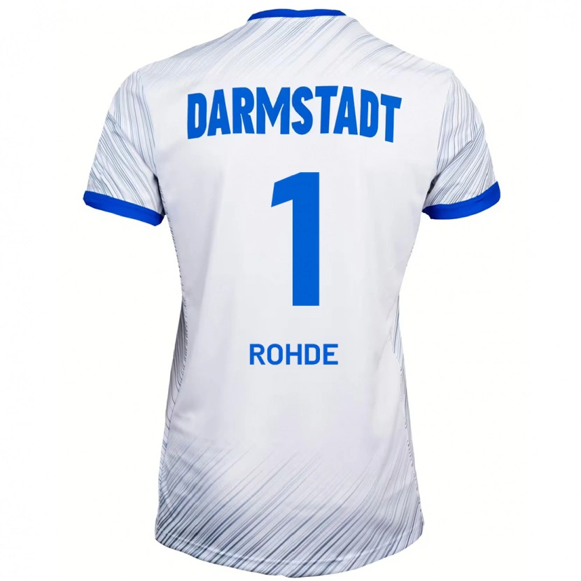 Danxen Heren Til Rohde #1 Wit Blauw Uitshirt Uittenue 2024/25 T-Shirt