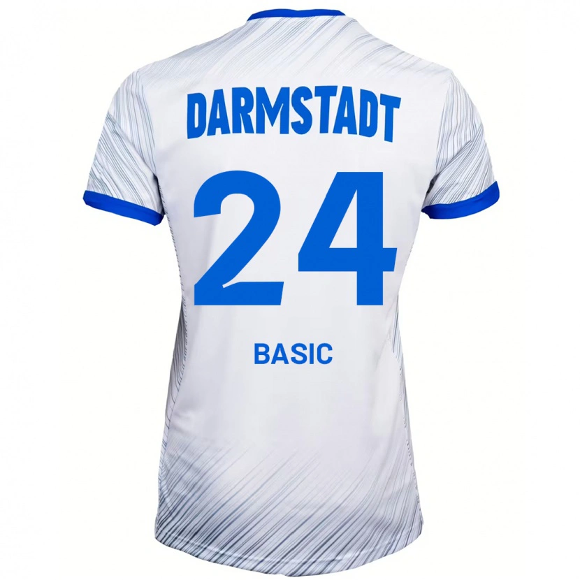 Danxen Heren Benjamin Basic #24 Wit Blauw Uitshirt Uittenue 2024/25 T-Shirt