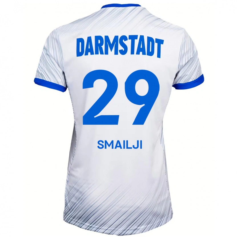 Danxen Heren Esad Smailji #29 Wit Blauw Uitshirt Uittenue 2024/25 T-Shirt