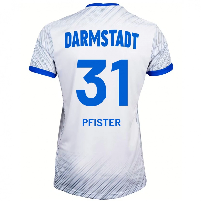 Danxen Heren Max Pfister #31 Wit Blauw Uitshirt Uittenue 2024/25 T-Shirt