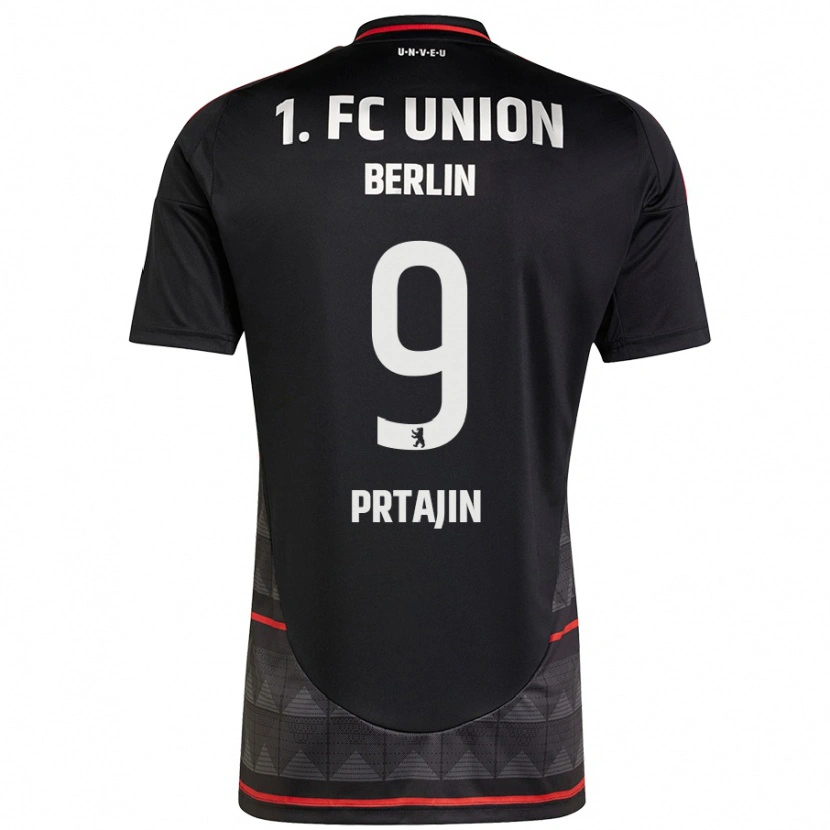 Danxen Heren Ivan Prtajin #9 Zwart Uitshirt Uittenue 2024/25 T-Shirt