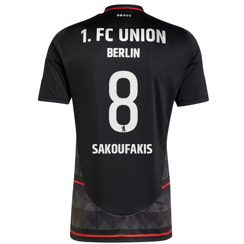 Danxen Heren Theodor Sakoufakis #8 Zwart Uitshirt Uittenue 2024/25 T-Shirt