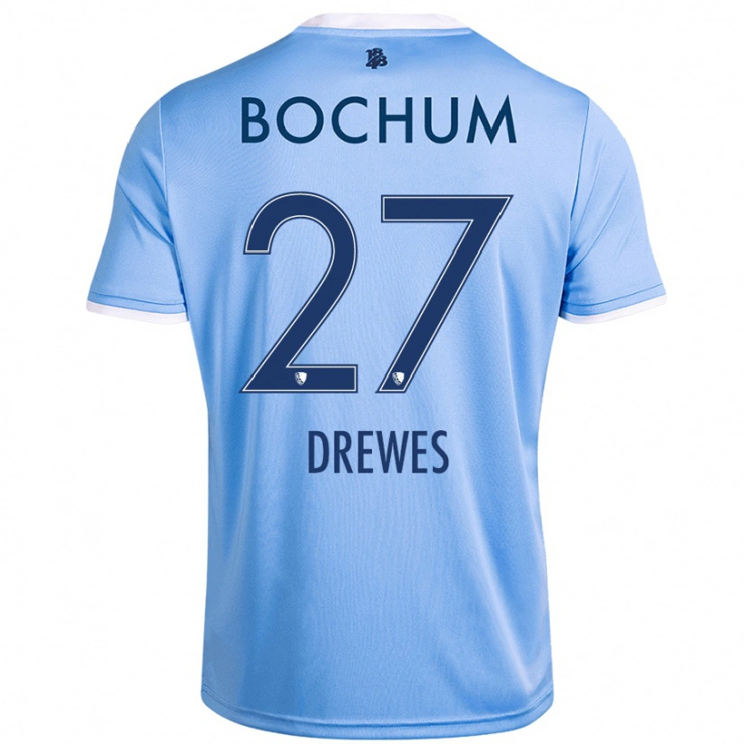 Danxen Heren Patrick Drewes #27 Hemelsblauw Uitshirt Uittenue 2024/25 T-Shirt