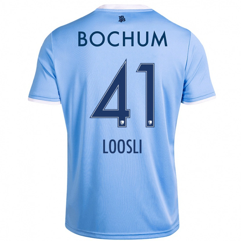 Danxen Heren Noah Loosli #41 Hemelsblauw Uitshirt Uittenue 2024/25 T-Shirt