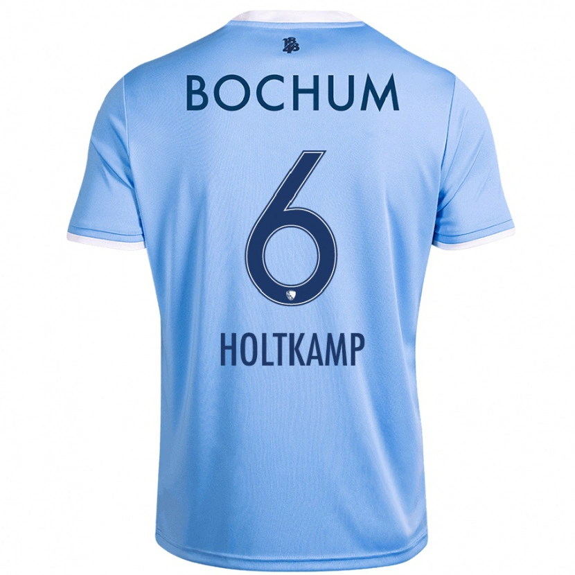 Danxen Heren Lars Holtkamp #6 Hemelsblauw Uitshirt Uittenue 2024/25 T-Shirt