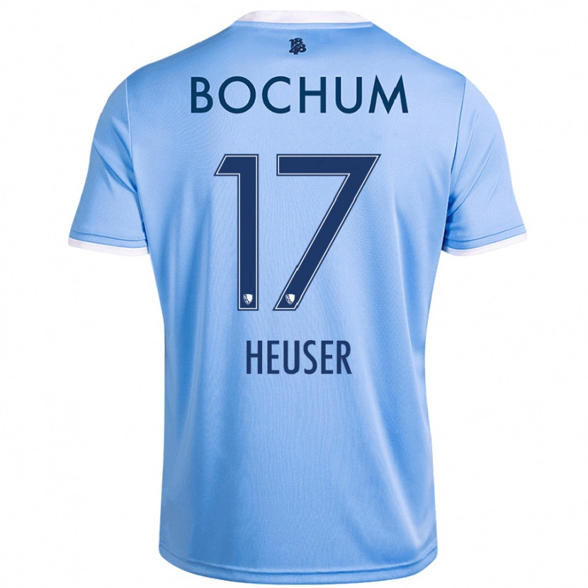 Danxen Heren Ben Heuser #17 Hemelsblauw Uitshirt Uittenue 2024/25 T-Shirt