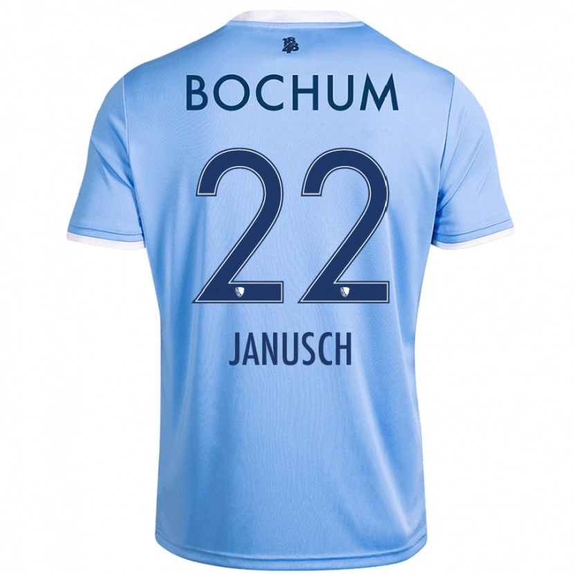 Danxen Heren Thees Janusch #22 Hemelsblauw Uitshirt Uittenue 2024/25 T-Shirt