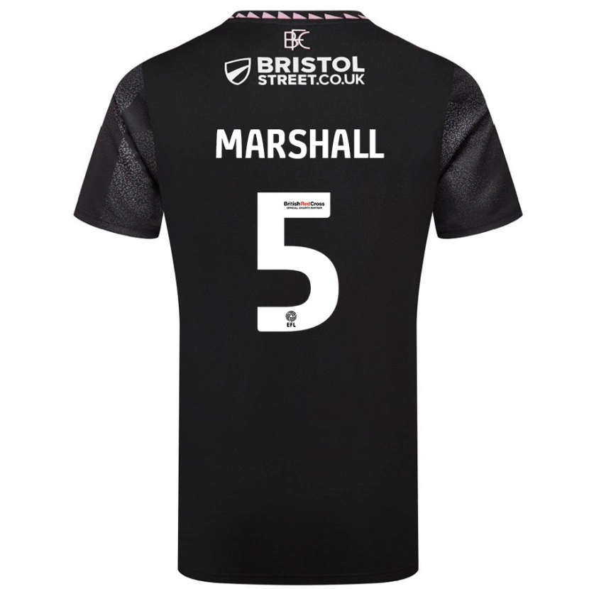 Danxen Heren Georgia Marshall #5 Zwart Uitshirt Uittenue 2024/25 T-Shirt