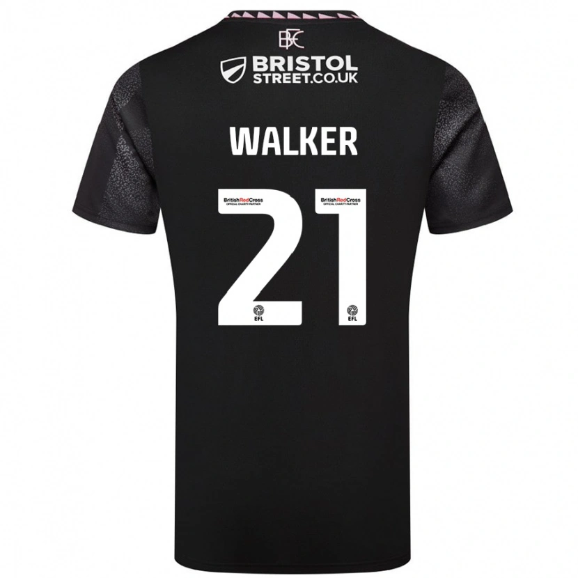 Danxen Heren Claudia Walker #21 Zwart Uitshirt Uittenue 2024/25 T-Shirt