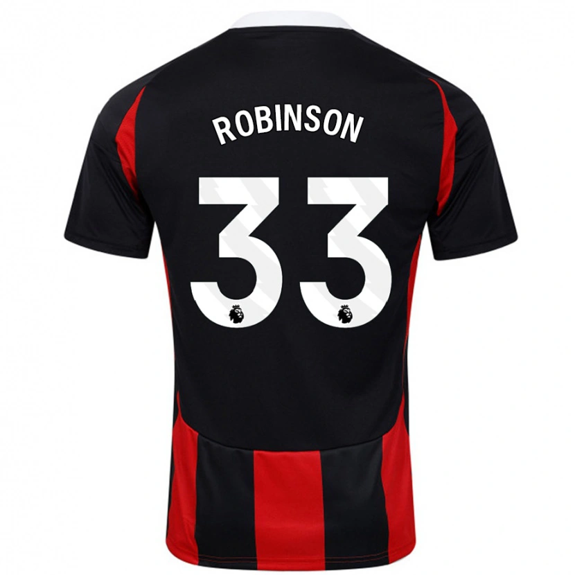 Danxen Heren Antonee Robinson #33 Zwart Rood Uitshirt Uittenue 2024/25 T-Shirt