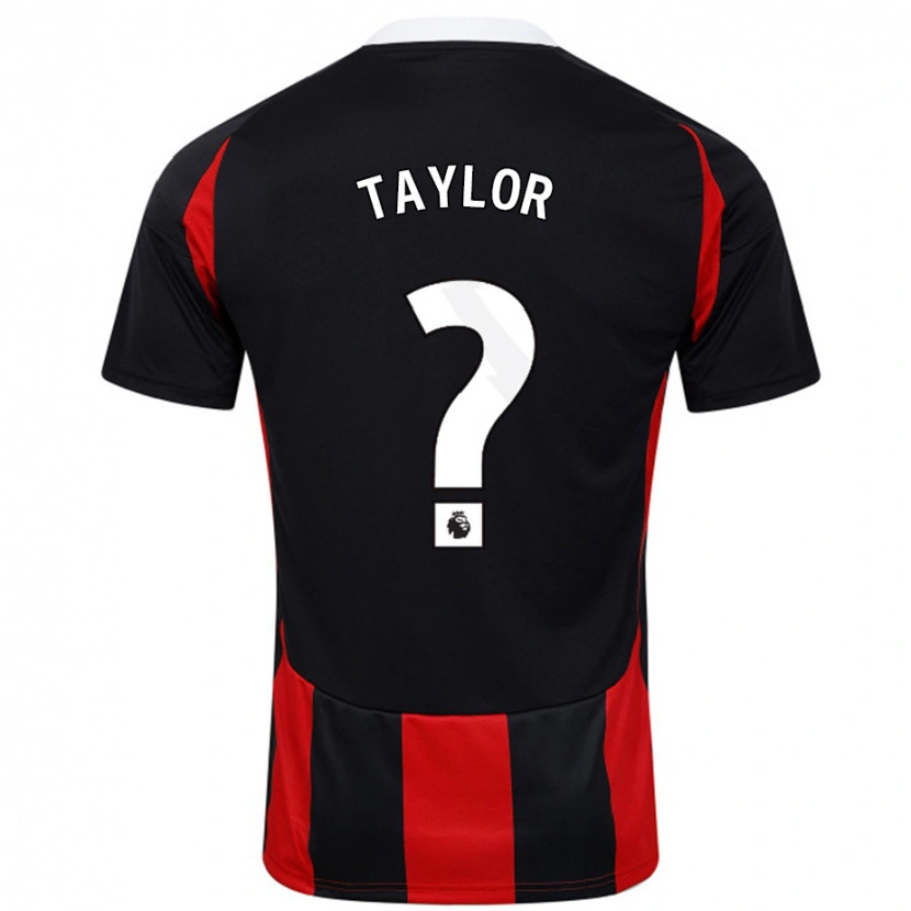 Danxen Heren Archie Taylor #0 Zwart Rood Uitshirt Uittenue 2024/25 T-Shirt