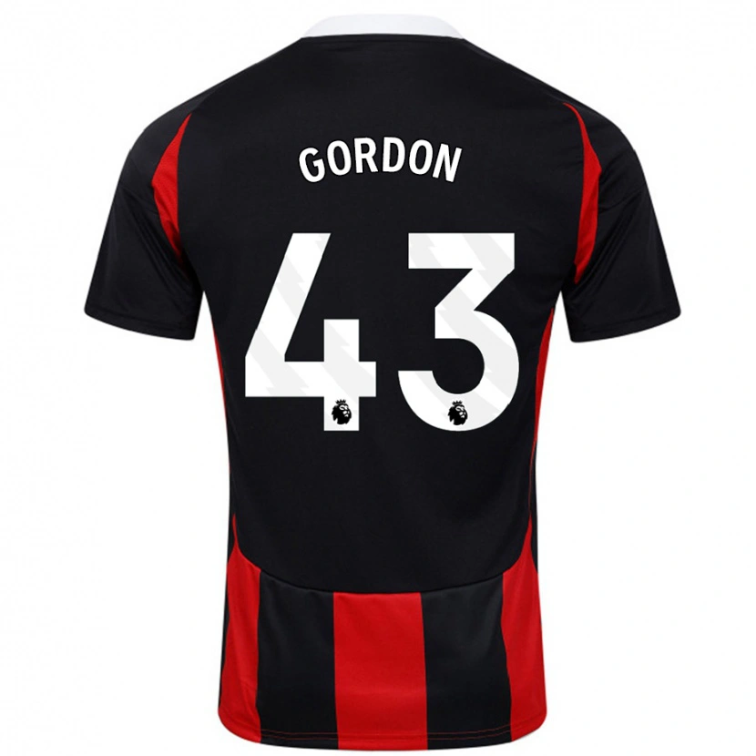 Danxen Heren Lemar Gordon #43 Zwart Rood Uitshirt Uittenue 2024/25 T-Shirt