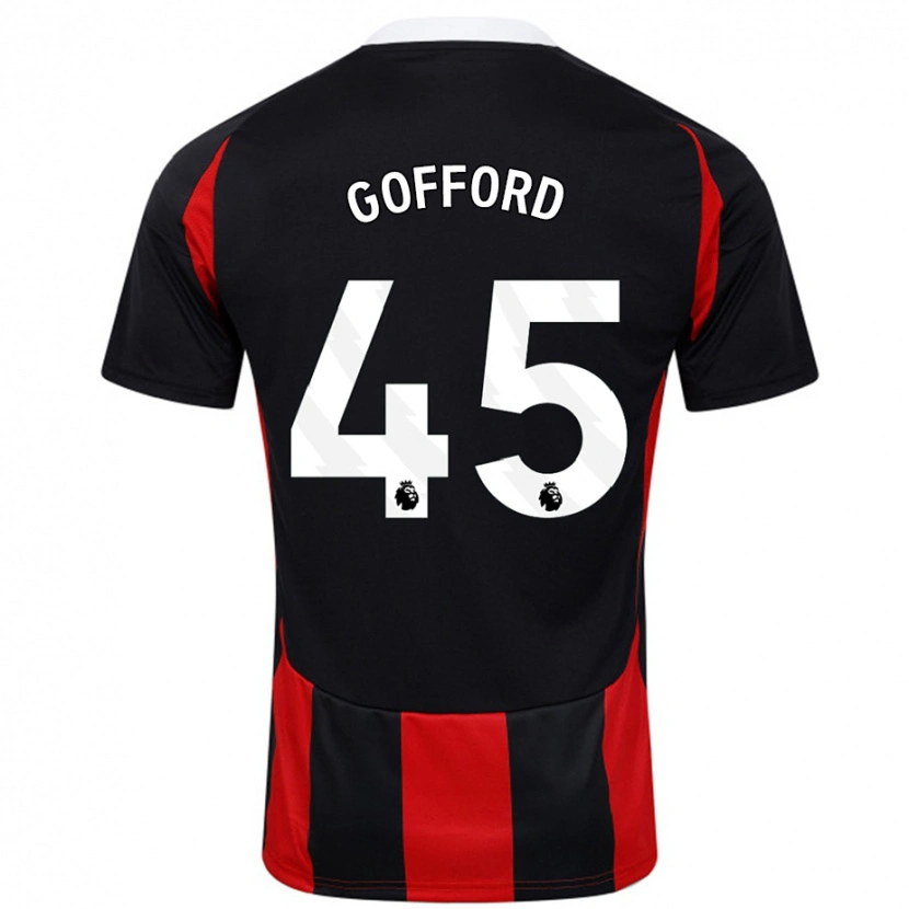 Danxen Heren Oliver Gofford #45 Zwart Rood Uitshirt Uittenue 2024/25 T-Shirt