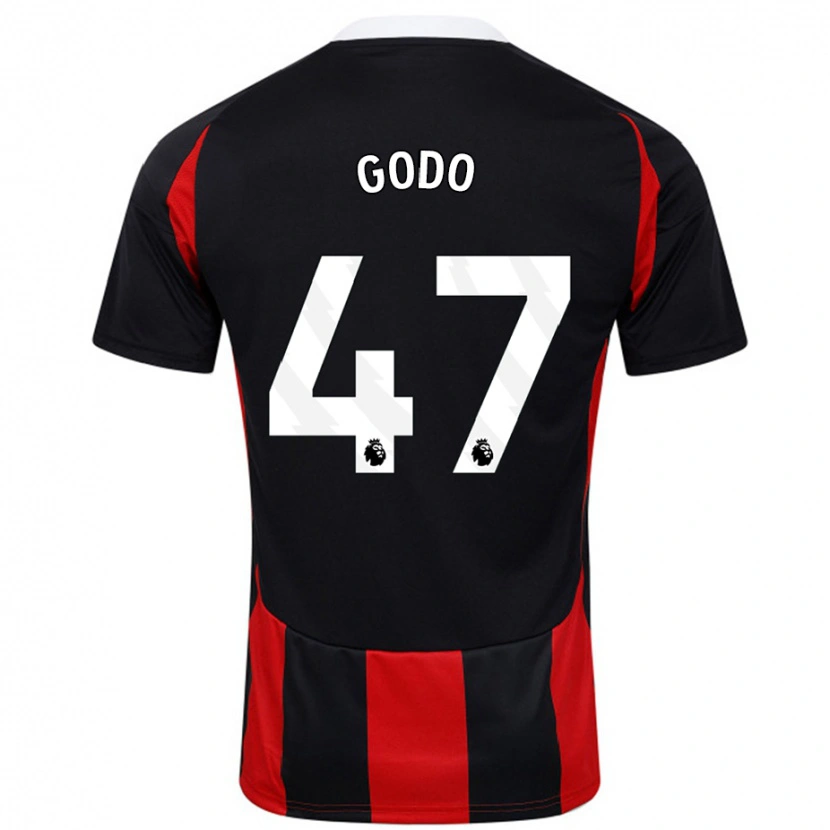 Danxen Heren Martial Godo #47 Zwart Rood Uitshirt Uittenue 2024/25 T-Shirt