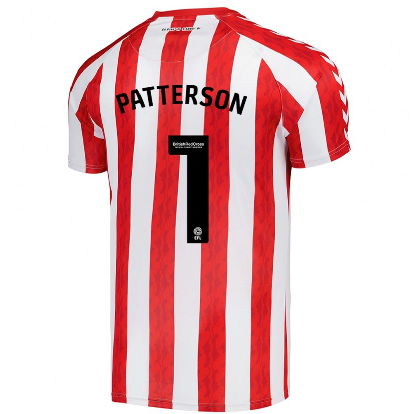 Danxen Dames Anthony Patterson #1 Rood Wit Thuisshirt Thuistenue 2024/25 T-Shirt