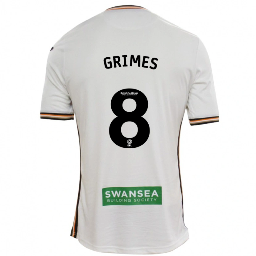 Danxen Dames Matt Grimes #8 Wit Thuisshirt Thuistenue 2024/25 T-Shirt