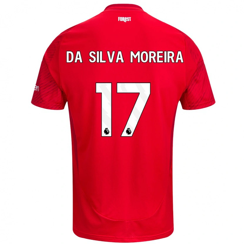 Danxen Dames Eric Da Silva Moreira #17 Rood Wit Thuisshirt Thuistenue 2024/25 T-Shirt