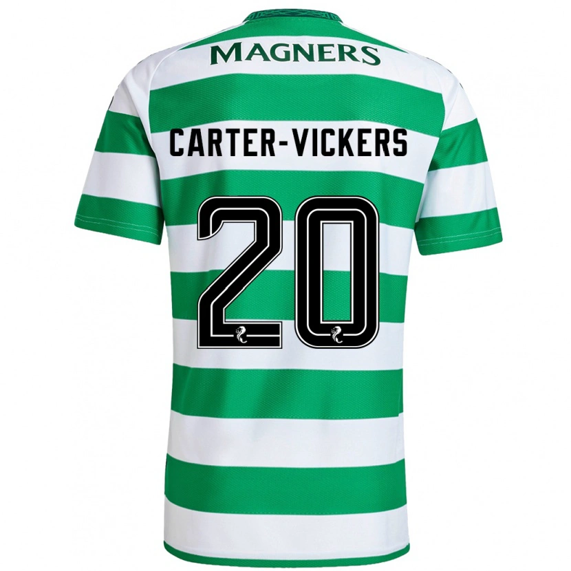 Danxen Dames Cameron Carter-Vickers #20 Groen Wit Thuisshirt Thuistenue 2024/25 T-Shirt