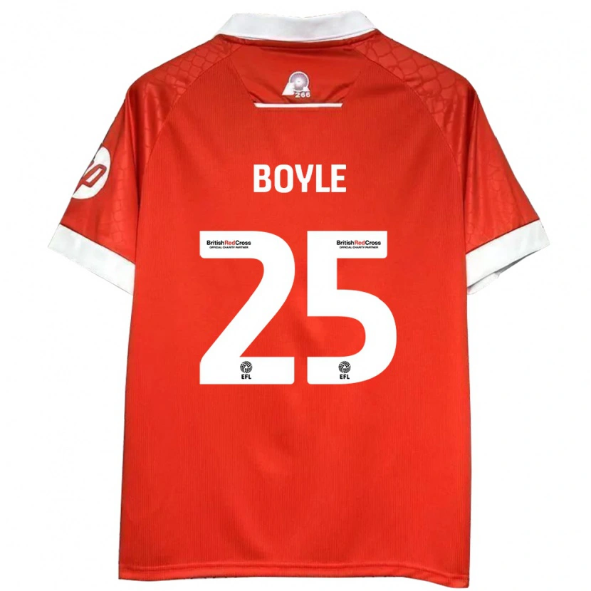 Danxen Dames Will Boyle #25 Rood Wit Thuisshirt Thuistenue 2024/25 T-Shirt