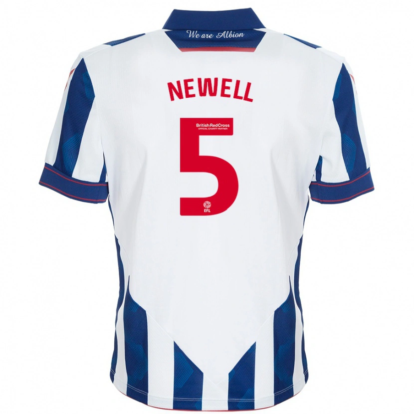 Danxen Dames Lucy Newell #5 Wit Donkerblauw Thuisshirt Thuistenue 2024/25 T-Shirt