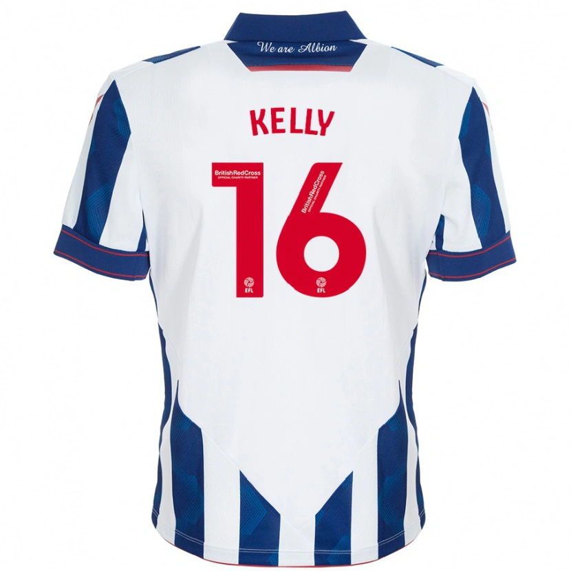 Danxen Dames Martin Kelly #16 Wit Donkerblauw Thuisshirt Thuistenue 2024/25 T-Shirt