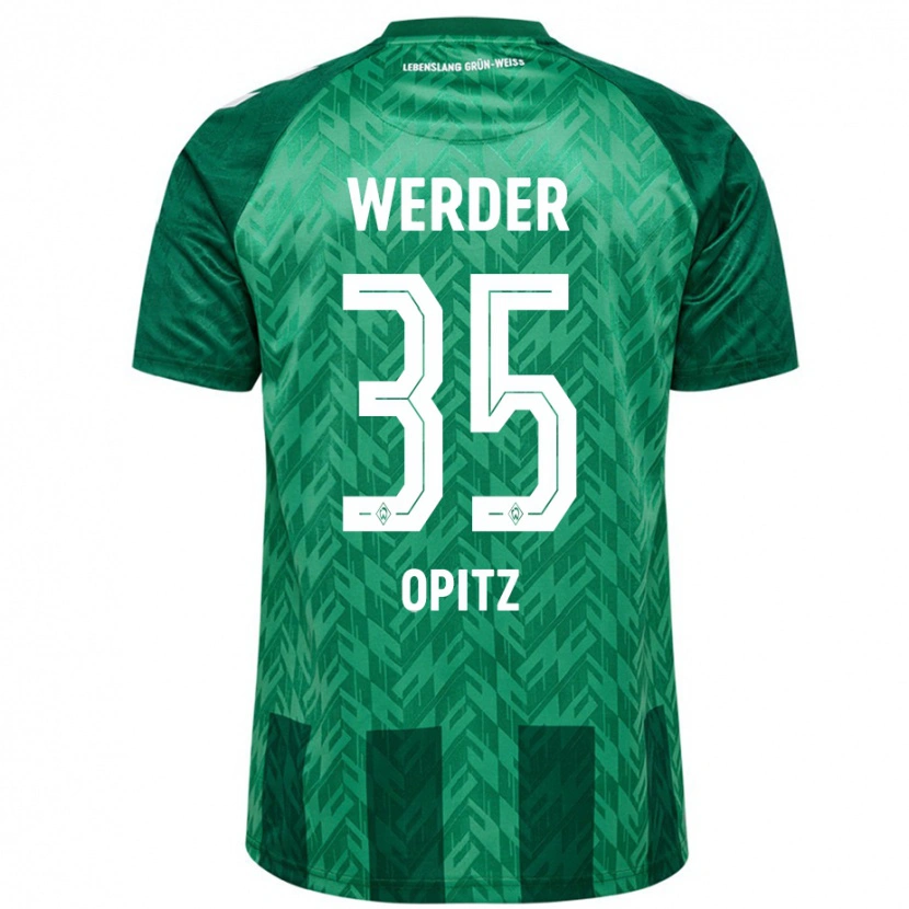 Danxen Dames Leon Opitz #35 Groen Thuisshirt Thuistenue 2024/25 T-Shirt