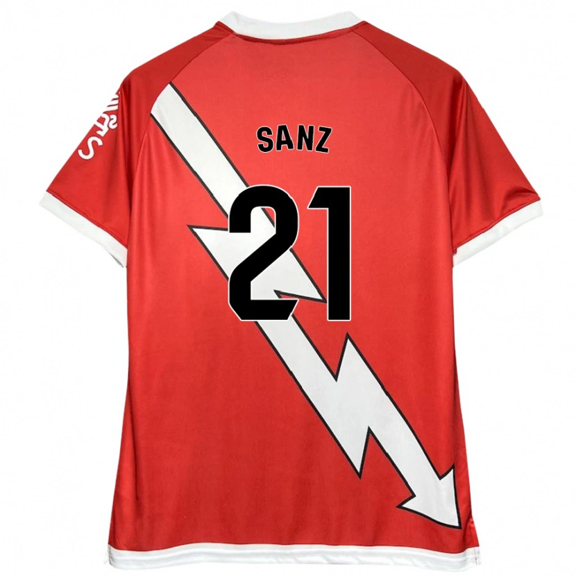 Danxen Dames Luismi Sanz #21 Wit Rood Thuisshirt Thuistenue 2024/25 T-Shirt