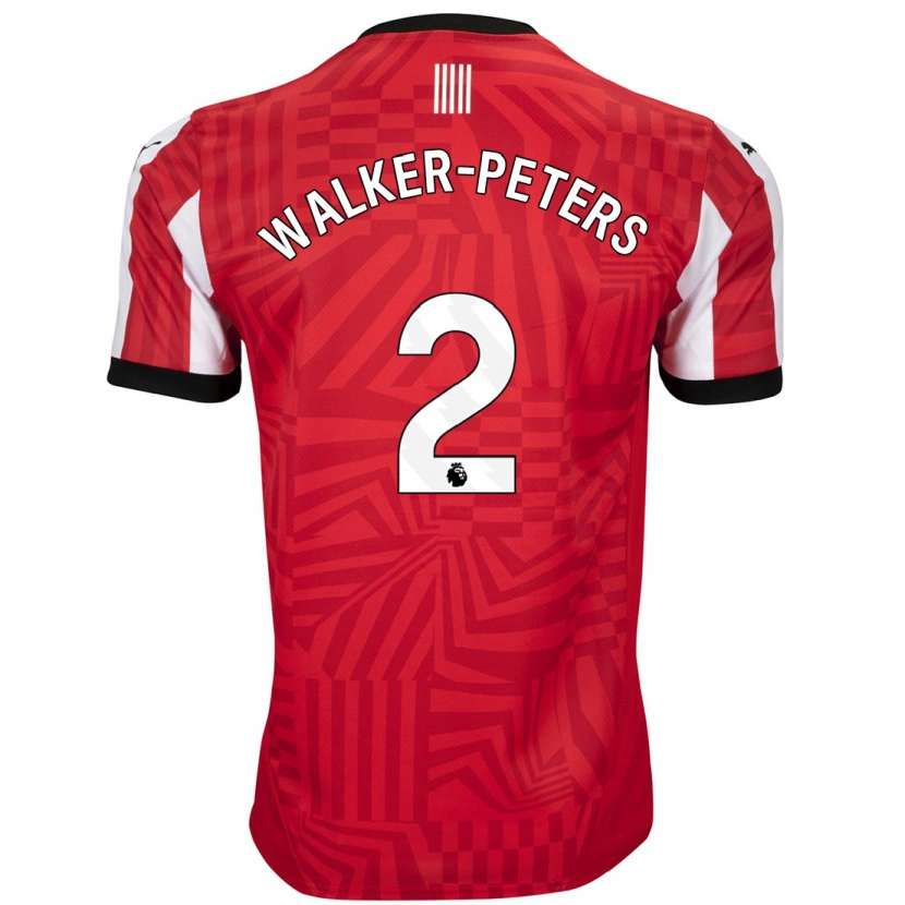 Danxen Dames Kyle Walker-Peters #2 Rood Wit Thuisshirt Thuistenue 2024/25 T-Shirt