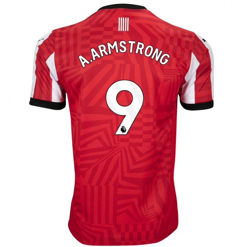 Danxen Dames Adam Armstrong #9 Rood Wit Thuisshirt Thuistenue 2024/25 T-Shirt