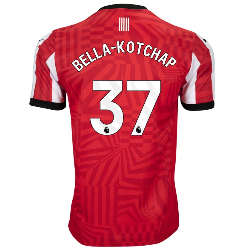 Danxen Dames Armel Bella-Kotchap #37 Rood Wit Thuisshirt Thuistenue 2024/25 T-Shirt