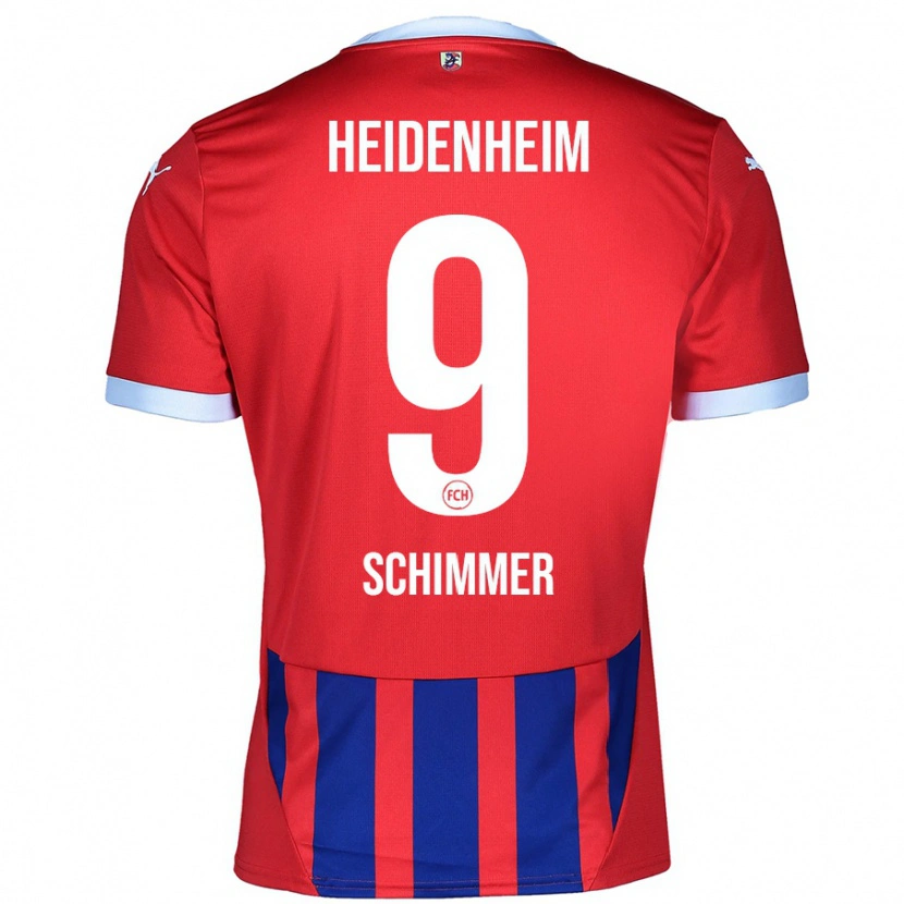 Danxen Dames Stefan Schimmer #9 Rood Blauw Thuisshirt Thuistenue 2024/25 T-Shirt