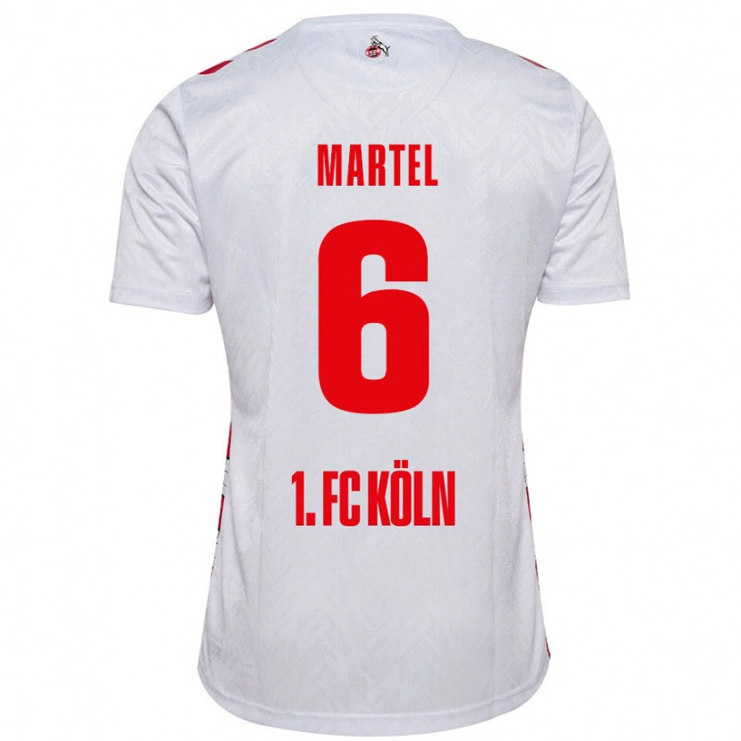 Danxen Dames Eric Martel #6 Wit Rood Thuisshirt Thuistenue 2024/25 T-Shirt