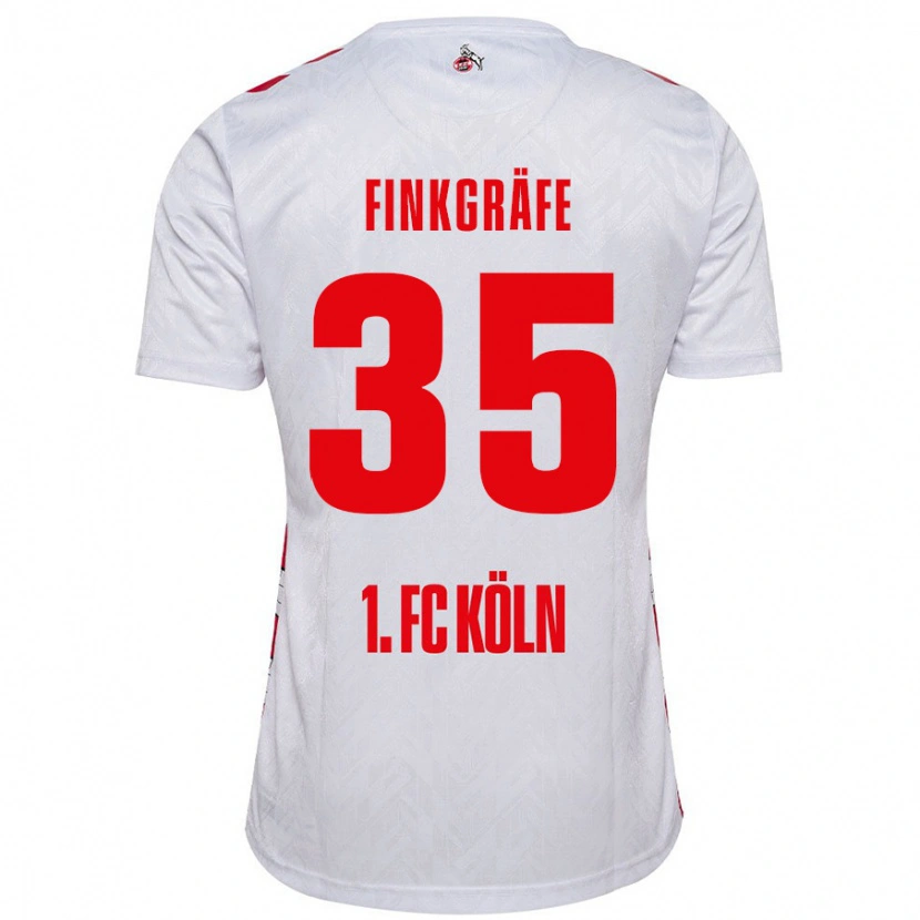 Danxen Dames Max Finkgräfe #35 Wit Rood Thuisshirt Thuistenue 2024/25 T-Shirt