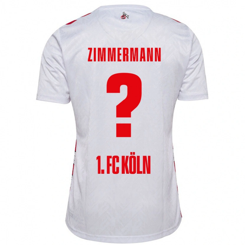 Danxen Dames Nick Zimmermann #0 Wit Rood Thuisshirt Thuistenue 2024/25 T-Shirt