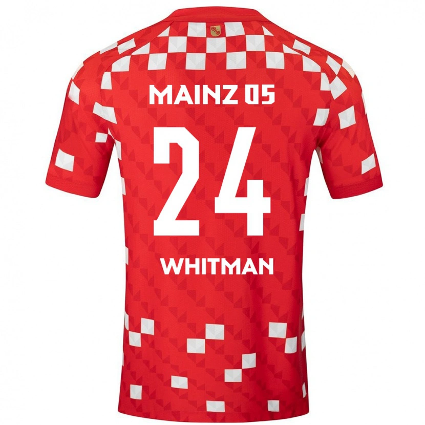 Danxen Dames Katherine Whitman #24 Wit Rood Thuisshirt Thuistenue 2024/25 T-Shirt