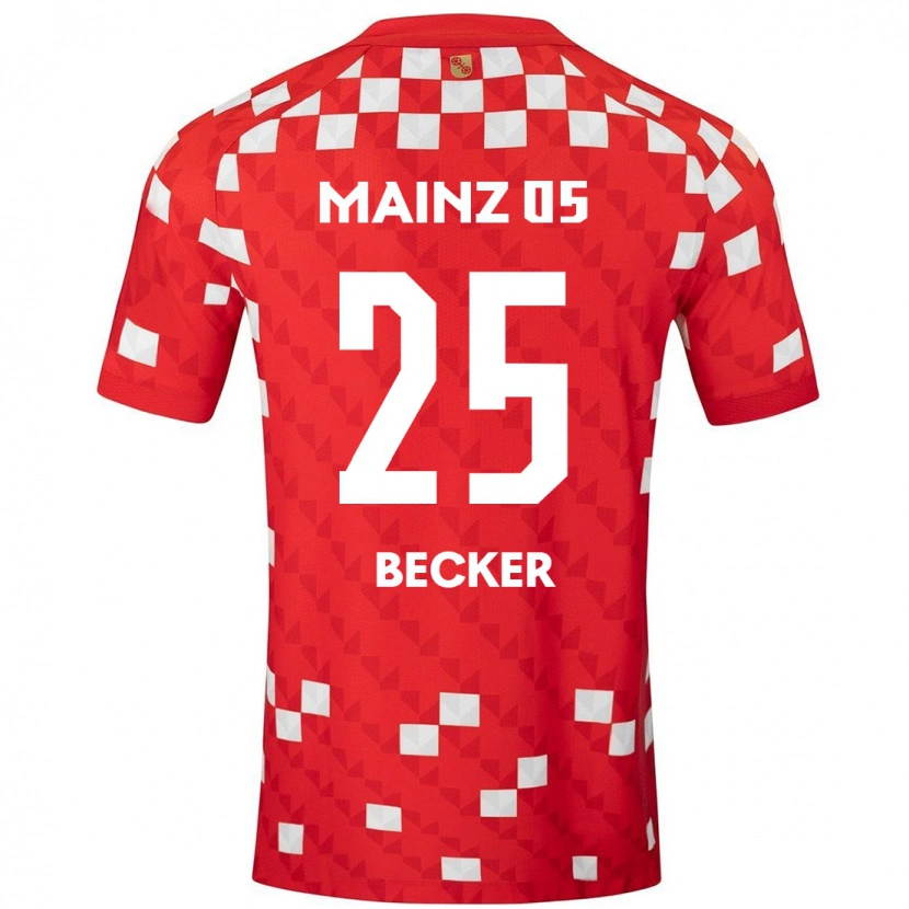 Danxen Dames Kathrin Becker #25 Wit Rood Thuisshirt Thuistenue 2024/25 T-Shirt