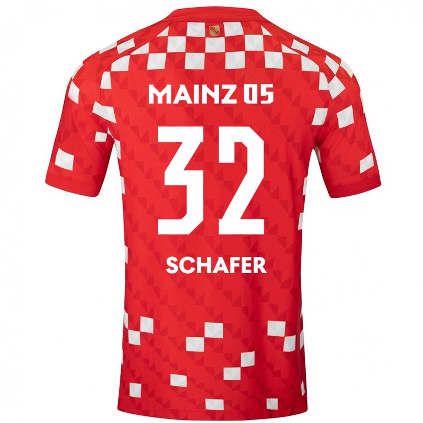 Danxen Dames Ann-Christin Schäfer #32 Wit Rood Thuisshirt Thuistenue 2024/25 T-Shirt