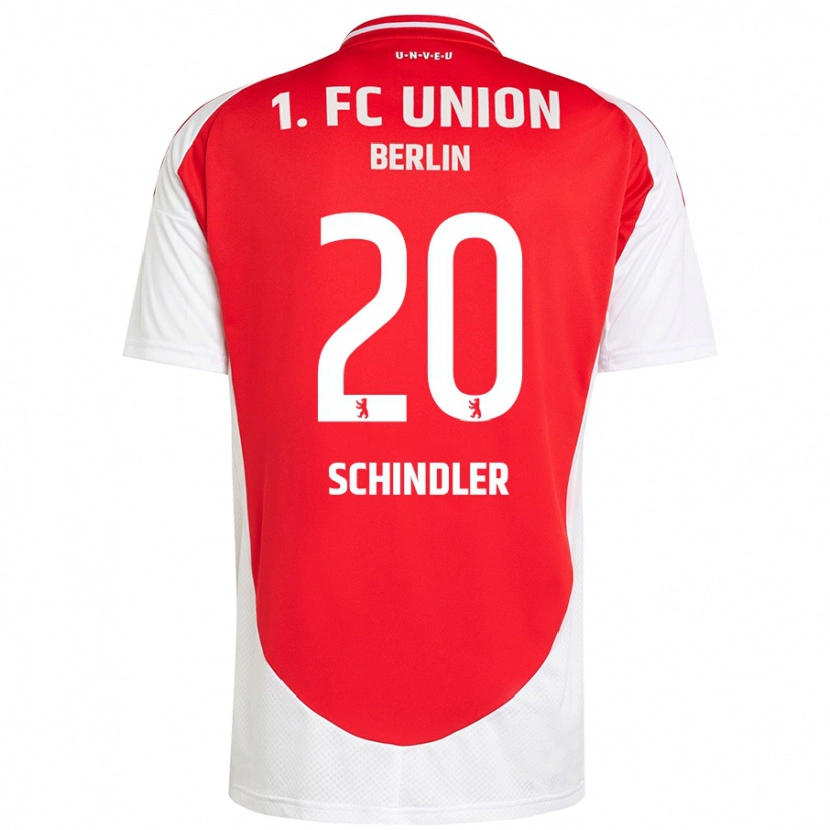 Danxen Dames Elisa Schindler #20 Rood Wit Thuisshirt Thuistenue 2024/25 T-Shirt