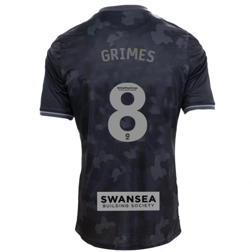 Danxen Dames Matt Grimes #8 Zwart Uitshirt Uittenue 2024/25 T-Shirt