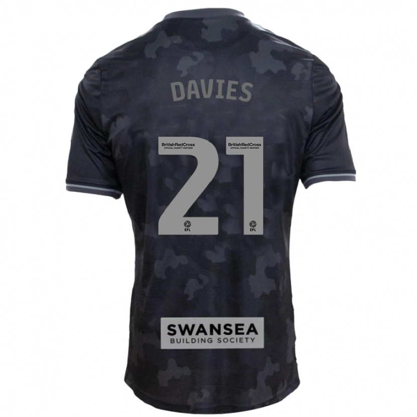 Danxen Dames Laura Davies #21 Zwart Uitshirt Uittenue 2024/25 T-Shirt