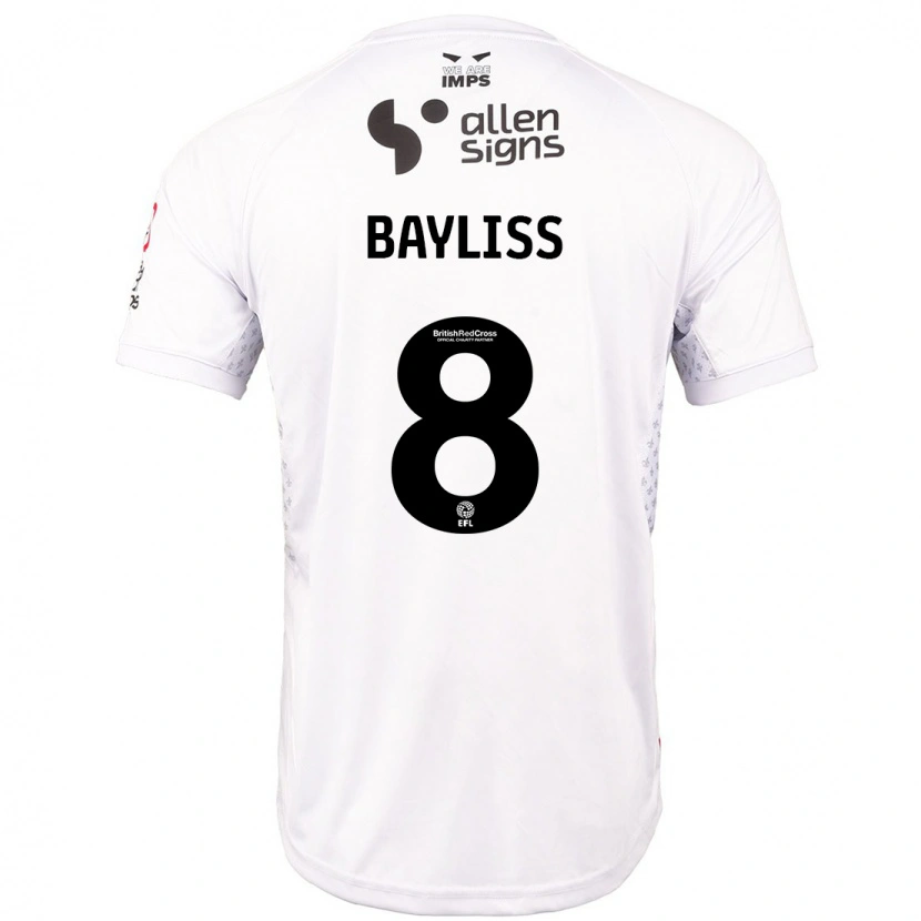 Danxen Dames Tom Bayliss #8 Rood Wit Uitshirt Uittenue 2024/25 T-Shirt