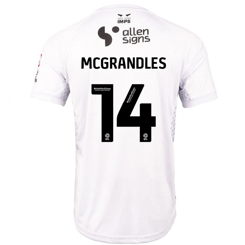 Danxen Dames Conor Mcgrandles #14 Rood Wit Uitshirt Uittenue 2024/25 T-Shirt