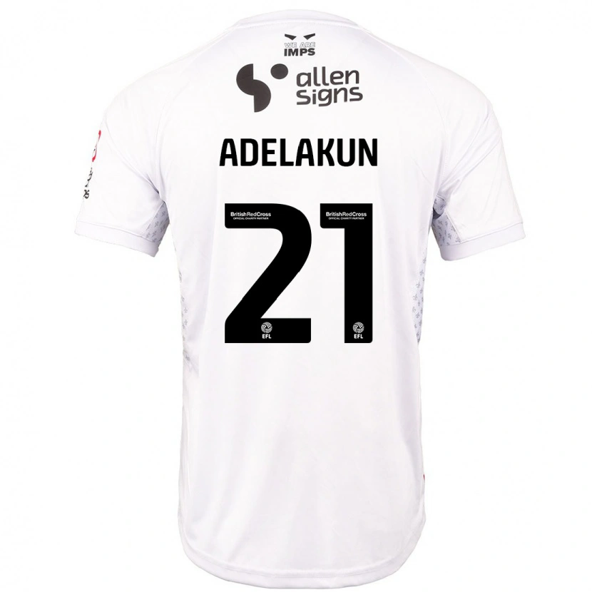 Danxen Dames Hakeeb Adelakun #21 Rood Wit Uitshirt Uittenue 2024/25 T-Shirt