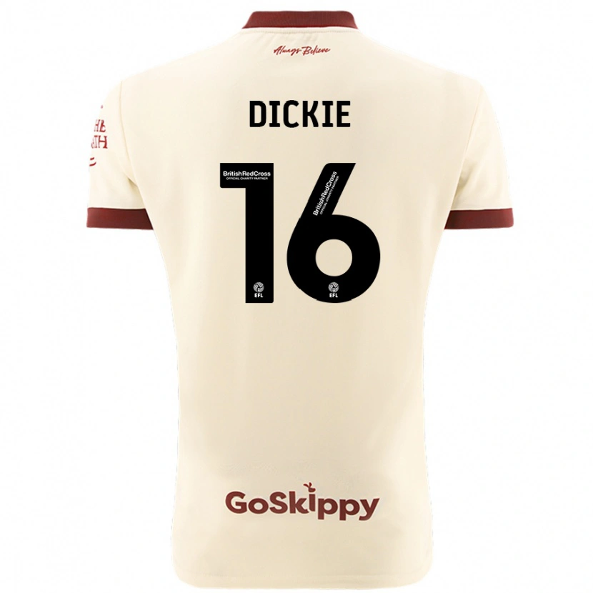 Danxen Dames Rob Dickie #16 Crèmewit Uitshirt Uittenue 2024/25 T-Shirt