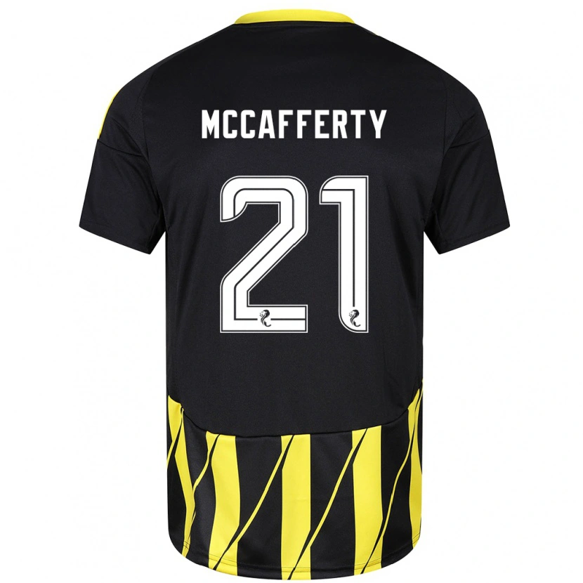 Danxen Dames Eirinn Mccafferty #21 Zwart Geel Uitshirt Uittenue 2024/25 T-Shirt