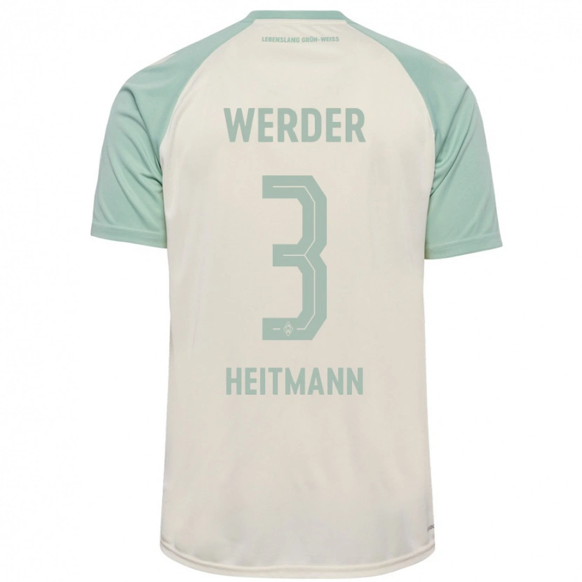 Danxen Dames Mats Heitmann #3 Off-White Lichtgroen Uitshirt Uittenue 2024/25 T-Shirt